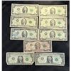 Image 1 : PAPER CURRENCY - $2 FEDERAL RESERVE NOTES, LOT OF 7; AND $1 FEDERAL RESERVE NOTES, LOT OF 2