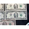 Image 7 : PAPER CURRENCY - $2 FEDERAL RESERVE NOTES, LOT OF 7; AND $1 FEDERAL RESERVE NOTES, LOT OF 2