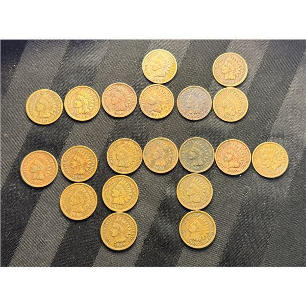 INDIAN HEAD CENTS - LOT OF 20