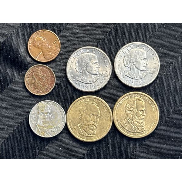 SUSAN B. ANTHONY DOLLARS, US PRESIDENTIAL DOLLARS, AND MISCELLANEOUS COINS