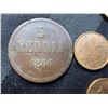 Image 45 : VARIOUS COINS FROM NORWAY, SWEDEN, FINLAND, AND DENMARK - INCLUDES AN 1866 5 PENNIA ALEKSANDR II COI