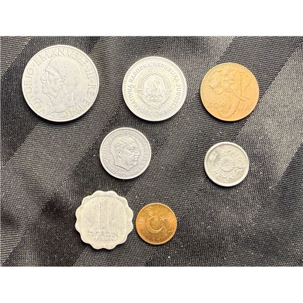 VARIOUS COINS FROM AROUND THE WORLD
