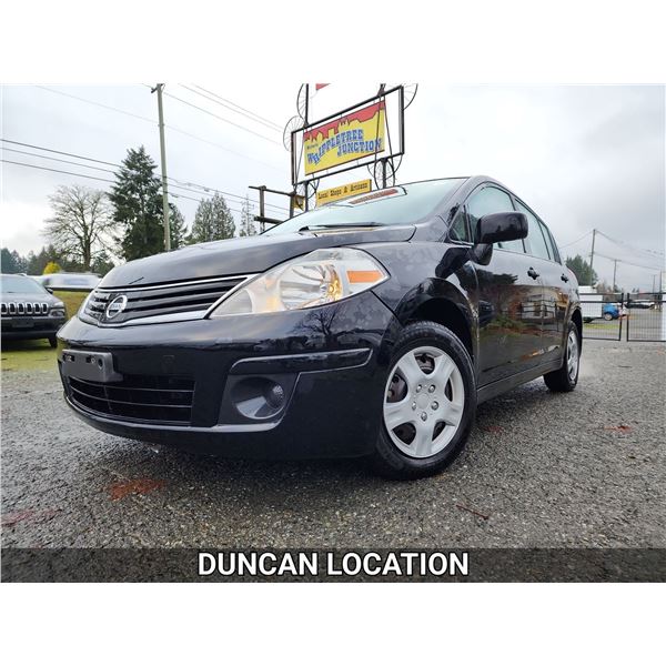 DUNCAN - 2011 NISSAN VERSA, BLACK, 203110 KMS, FRONT WHEEL DRIVE. - J373674