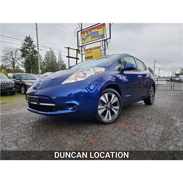 DUNCAN - 2016 NISSAN LEAF, BLUE, 137293 KMS, FRONT WHEEL DRIVE. - D305065