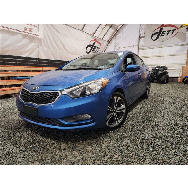 PARKSVILLE - 2014 KIA FORTE, BLUE, 144307 KMS, FRONT WHEEL DRIVE. - D246056
