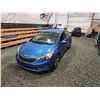 Image 4 : PARKSVILLE - 2014 KIA FORTE, BLUE, 144307 KMS, FRONT WHEEL DRIVE. - D246056