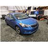 Image 9 : PARKSVILLE - 2014 KIA FORTE, BLUE, 144307 KMS, FRONT WHEEL DRIVE. - D246056