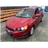 Image 4 : PARKSVILLE - 2012 CHEVROLET SONIC RED 189227 KMS - D118325