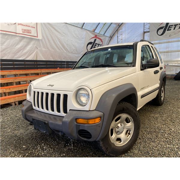 PARKSVILLE - 2003 JEEP LIBERTY WHITE 173625 KMS - B669714