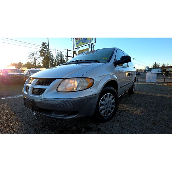 DUNCAN - 2002 DODGE CARAVAN SILVER 340183 KMS "NO RESERVE" - D602970