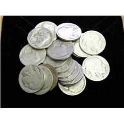 20 Assorted No Date Buffalo Nickels