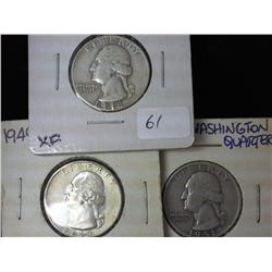 1948, 49-D And 51-D Washington Silver Quarters