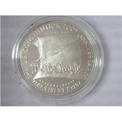 1987 Constitution Proof Silver Dollar