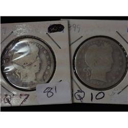 1897 And 1899 Barber Quarters