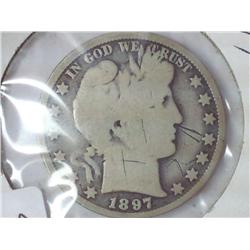 1897 Barber Half Dollar (VG Scratched)