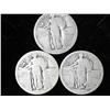 Image 1 : 3 Assorted Undated Standing Liberty Quarters