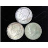 3 Assorted 40% Silver Kennedy Half Dollars