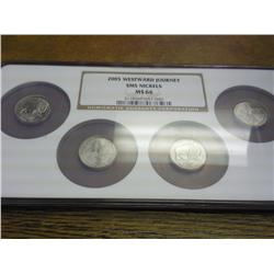 2005 Westward Journey SMS Nickels NGC MS66