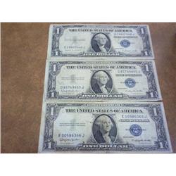 1935-G, 35-H, 35-H One Dollar Silver Certificates