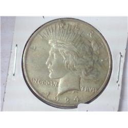 1924 Peace Silver Dollar