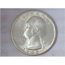 1945-S Washington Silver Quarter (UNC)