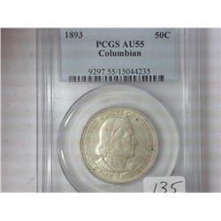 1893 Columbian Half Dollar PCGS AU55