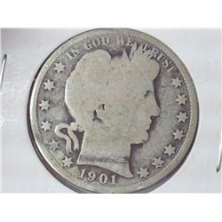 1901 Barber Half Dollar