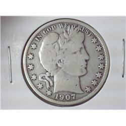 1907-O Barber Half Dollar (Fine)