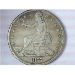 1877 Trade Dollar (Holed And Plugged)