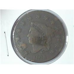 1825 US Large Cent (Holed And Filled)