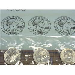 1980-P/D/S Susan B. Anthony Dollar Souvenir Set
