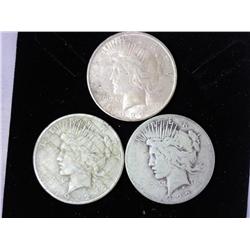 1922, 22-P And 22-S Peace Silver Dollars (3 Coins)