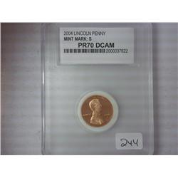 2004-S Lincoln Cent PCC PR70 DCAM