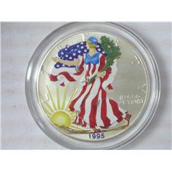 1995 American Silver Eagle (UNC) Colorized