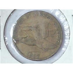 1857 Flying Eagle Cent (VG)