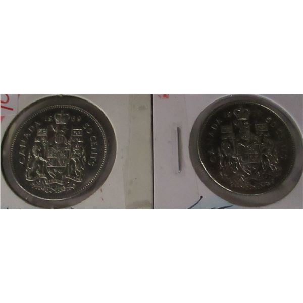 1969 - 1979 CANADA HALF DOLLAR SET