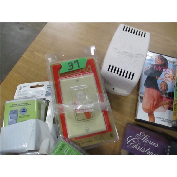BOX C/W DVD'S, ETC