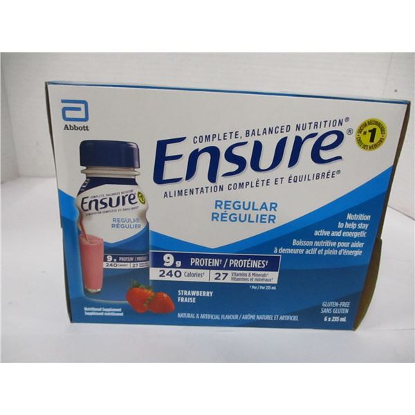 REGULAR STRAWBERRY ENSURE (6 BOTTLES X 235 ML) - BOX