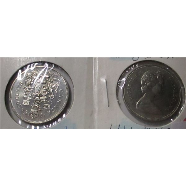 1974 - 1983 CANADA HALF DOLLAR SET