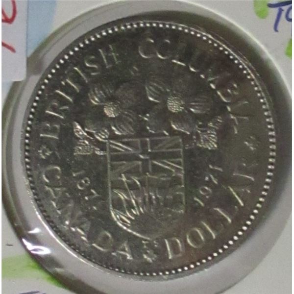 1871 - 1971 BU BRITISH COLUMBIA CANADA DOLLAR