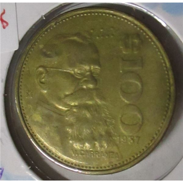 1987 MEXICO $100 COIN