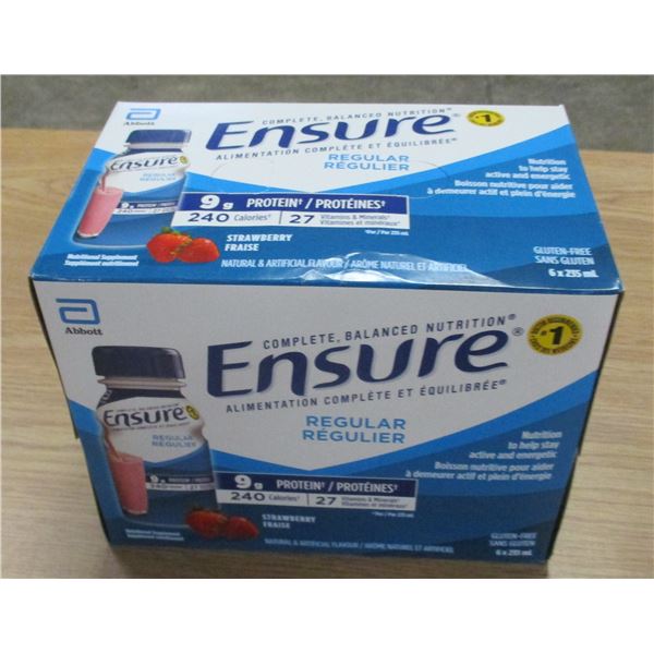 STRAWBERRY REGULAR ENSURE DRINK (6 BOTTLES X 235 ML)