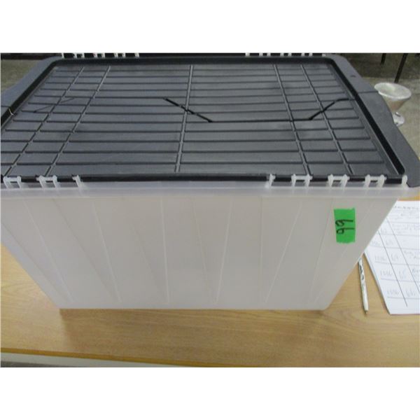 CLEAR TOTE C/W LID