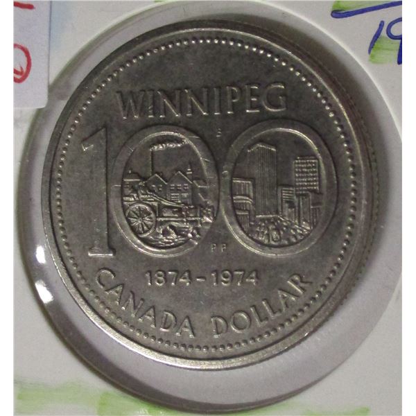 1874 - 1974 WINNIPEG CANADA DOLLAR