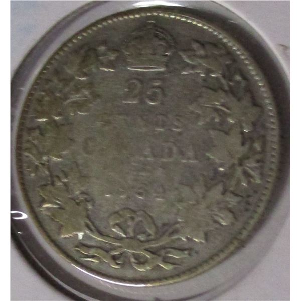 1932 CANADA KING GEORGE V SILVER QUARTER