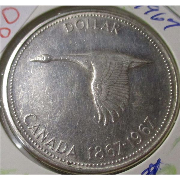 1967 CANADA GOOSE SILVER DOLLAR