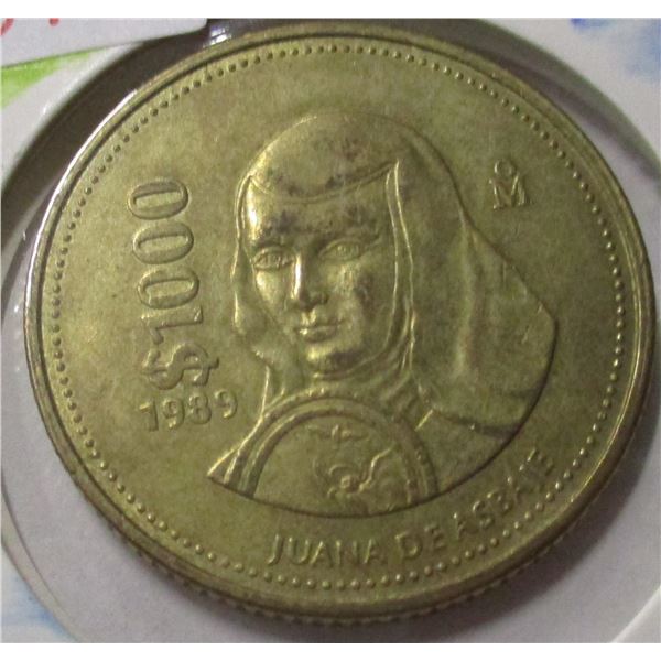 1989 MEXICAN COIN $1000