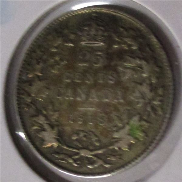 1918 CANADA KING GEORGE V SILVER QUARTER