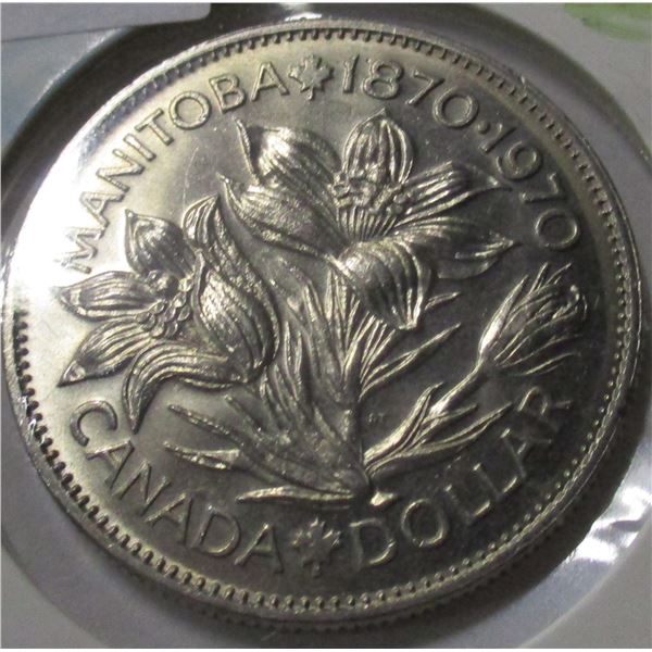 1870 CH/BU MANITOBA CANADA DOLLAR