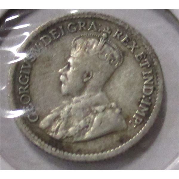 1920 CANADA KING GEORGE V SILVER FIVE CENT